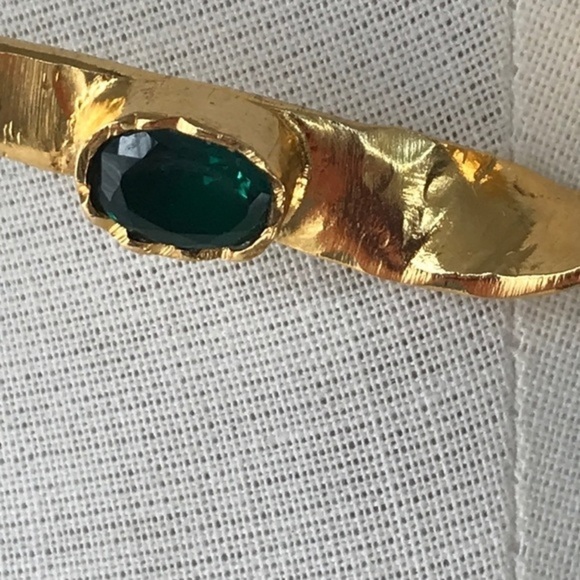 Devon Leigh choker Emerald stone 14k /20 - Picture 7 of 8